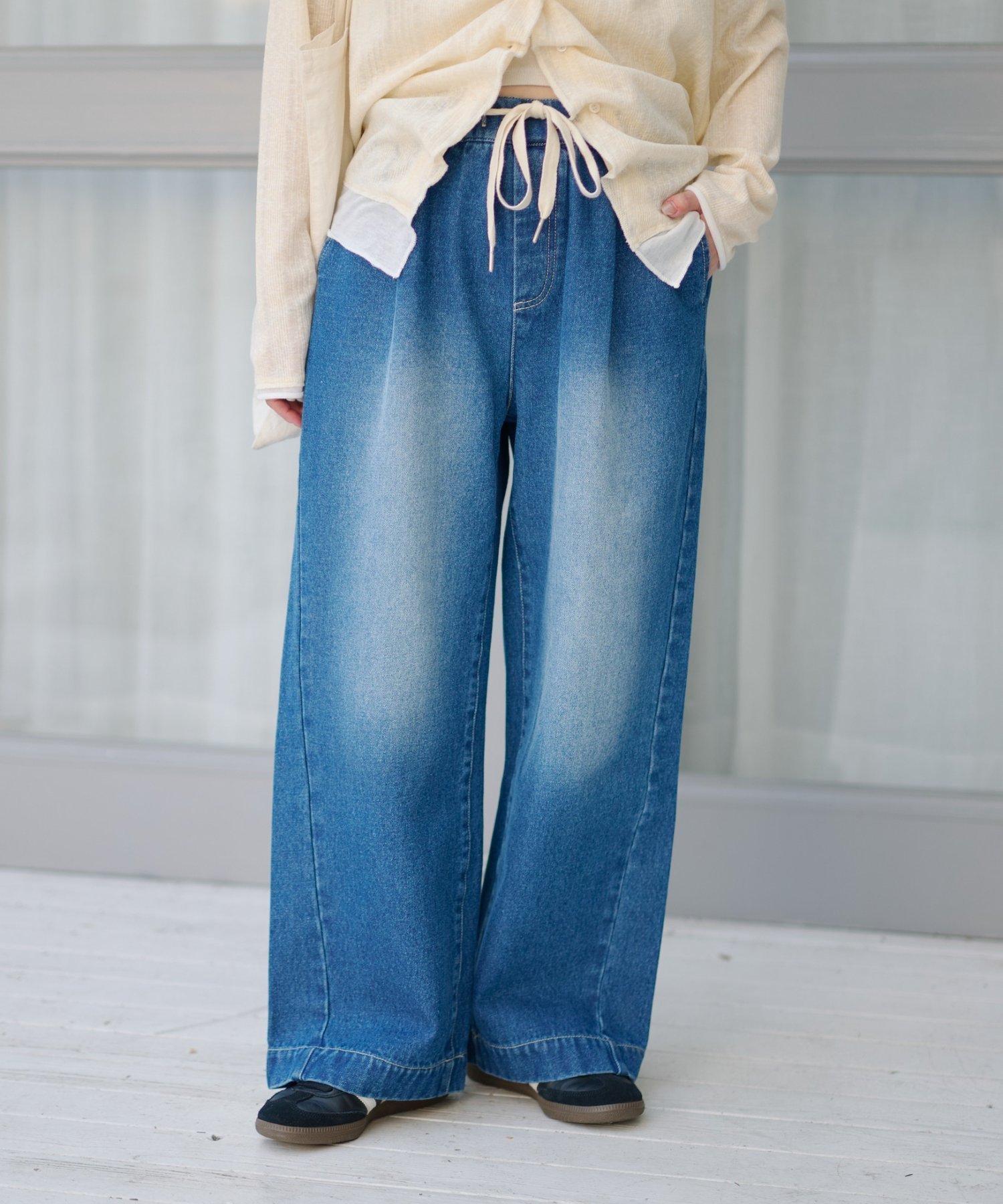 【チャオパニックティピー/CIAOPANIC TYPY】の【5サイズ展開/低身長・高身長対応】デイリーイージーワイドデニム インテリア・キッズ・メンズ・レディースファッション・服の通販 founy(ファニー) 　ファッション　Fashion　レディースファッション　Fashion for Women　コンパクト　Compact, Small Size　ジャケット　Jacket, Outerwear　ストレート　Straight, Straight Cut　スニーカー　Sneakers, Trainers　デニム　Denim, Jeans Material　定番　Standard, Basic Item　人気　Popular, Best Seller　バランス　Balance, Style Balance　ベスト　Vest, Waistcoat　ワイド　Wide, Wide Fit　A/W・秋冬　Autumn/Winter　S/S・春夏　SS, Spring/Summer, Warm Season　おすすめ　Recommended / Our Picks　夏　Summer　旅行　Travel　ブルー|ID: prp329100004869573 ipo3291000000036292983