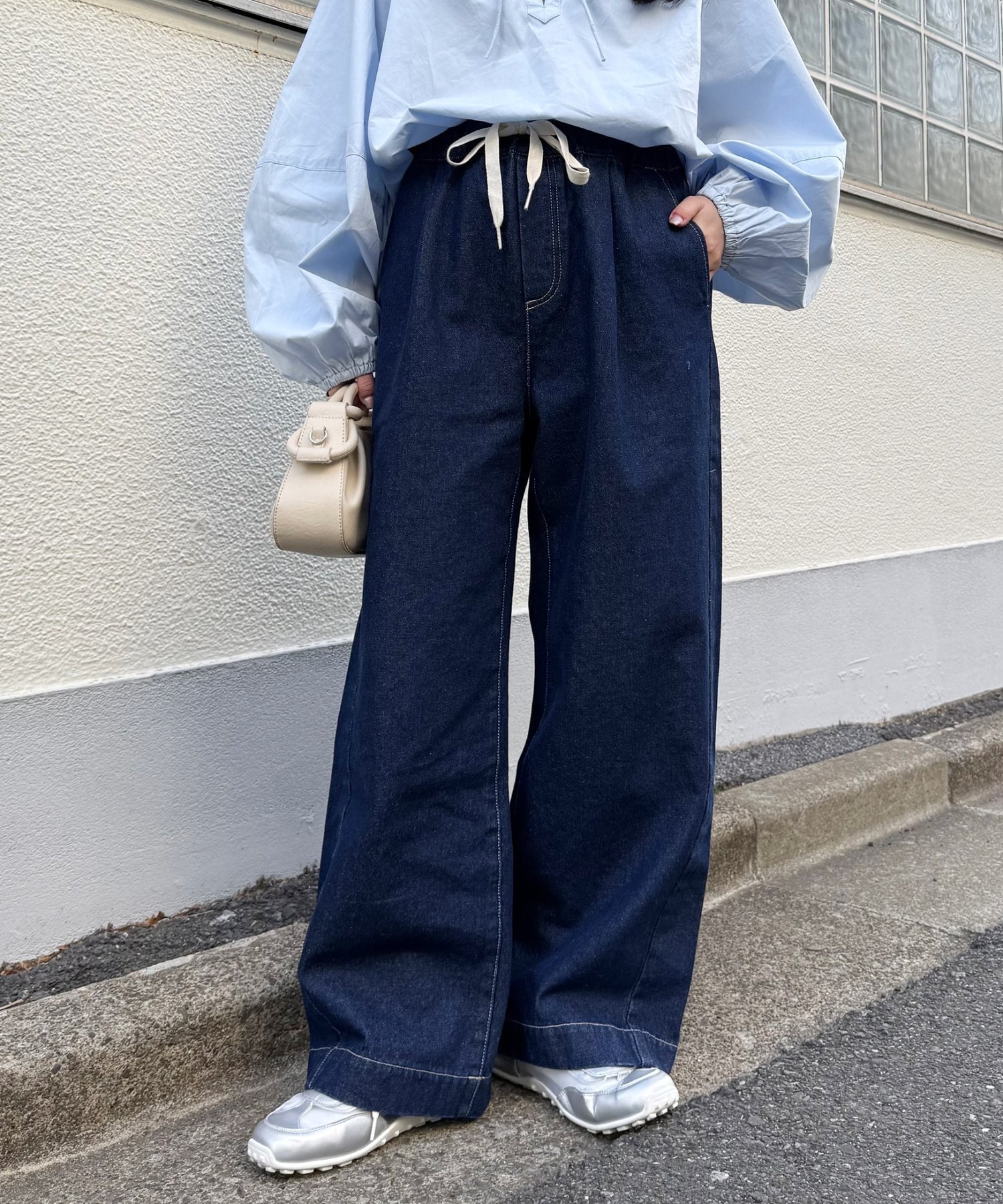 【チャオパニックティピー/CIAOPANIC TYPY】の【5サイズ展開/低身長・高身長対応】デイリーイージーワイドデニム インテリア・キッズ・メンズ・レディースファッション・服の通販 founy(ファニー) 　ファッション　Fashion　レディースファッション　Fashion for Women　コンパクト　Compact, Small Size　ジャケット　Jacket, Outerwear　ストレート　Straight, Straight Cut　スニーカー　Sneakers, Trainers　デニム　Denim, Jeans Material　定番　Standard, Basic Item　人気　Popular, Best Seller　バランス　Balance, Style Balance　ベスト　Vest, Waistcoat　ワイド　Wide, Wide Fit　A/W・秋冬　Autumn/Winter　S/S・春夏　SS, Spring/Summer, Warm Season　おすすめ　Recommended / Our Picks　夏　Summer　旅行　Travel　ネイビー|ID: prp329100004869573 ipo3291000000036292984