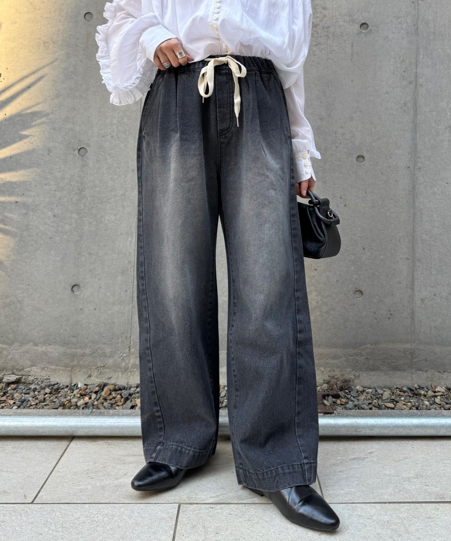 【チャオパニックティピー/CIAOPANIC TYPY】の【5サイズ展開/低身長・高身長対応】デイリーイージーワイドデニム インテリア・キッズ・メンズ・レディースファッション・服の通販 founy(ファニー) 　ファッション　Fashion　レディースファッション　Fashion for Women　コンパクト　Compact, Small Size　ジャケット　Jacket, Outerwear　ストレート　Straight, Straight Cut　スニーカー　Sneakers, Trainers　デニム　Denim, Jeans Material　定番　Standard, Basic Item　人気　Popular, Best Seller　バランス　Balance, Style Balance　ベスト　Vest, Waistcoat　ワイド　Wide, Wide Fit　A/W・秋冬　Autumn/Winter　S/S・春夏　SS, Spring/Summer, Warm Season　おすすめ　Recommended / Our Picks　夏　Summer　旅行　Travel　ブラック|ID: prp329100004869573 ipo3291000000036292986