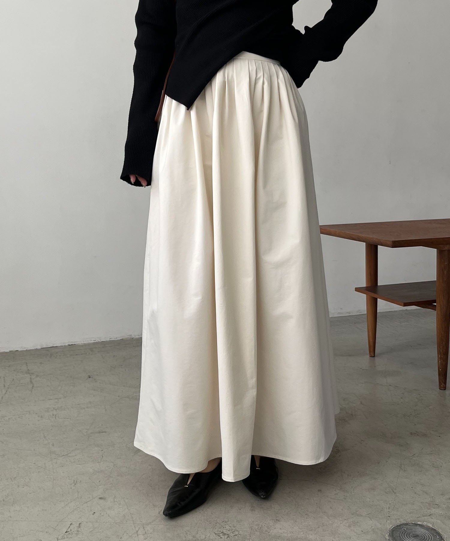 【カプリシューレマージュ/CAPRICIEUX LEMAGE】の【低身長サイズあり】タックフレアスカート 人気、トレンドファッション・服の通販 founy(ファニー) 　ファッション　Fashion　レディースファッション　Fashion for Women　スカート　Skirts　Aライン・フレアスカート　A-Line & Flared Skirts　おすすめ　Recommended / Our Picks　コンパクト　Compact, Small Size　ジャケット　Jacket, Outerwear　スウェット / スエット　Sweatshirt, Sweatwear　デニム　Denim, Jeans Material　フリル　Frill, Ruffle　フレア　Flare, Flared　春　Spring　 other-1|ID: prp329100004869577 ipo3291000000036293012