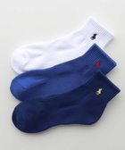 【ナイガイ/NAIGAI / MEN】の【3足セット】足底パイル アーチサポート ワンポイント ショートソックス 09.シロ・ブルー・薄紺|ID: prp329100004869738 ipo3291000000036294157