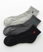 【ナイガイ/NAIGAI / MEN】の【3足セット】足底パイル アーチサポート ワンポイント ショートソックス 10.灰色・チャコール・黒|ID: prp329100004869738 ipo3291000000036294158