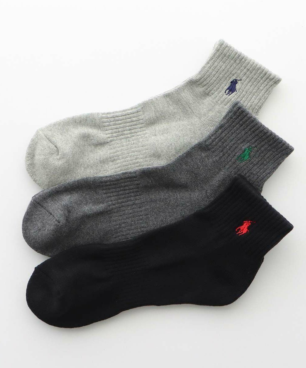 【ナイガイ/NAIGAI / MEN】の【3足セット】足底パイル アーチサポート ワンポイント ショートソックス インテリア・キッズ・メンズ・レディースファッション・服の通販 founy(ファニー) ファッション Fashion メンズファッション Fashion for Men アイビー Ivy Pattern クッション Cushion, Throw Pillow ショート Short, Short Length ソックス Socks, Hosiery ニューヨーク New York, NYC Style ワンポイント One Point, Statement Accent 10.灰色・チャコール・黒|ID: prp329100004869738 ipo3291000000036294158