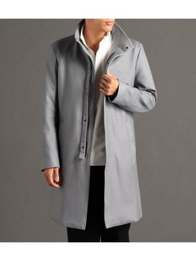 【ニコル/NICOLE / MEN】のダウンファブリックカルゼ スタンドカラーコート 人気、トレンドファッション・服の通販 founy(ファニー) ファッション Fashion メンズファッション Fashion for Men スタンド Stand Collar, Upright Stand スマート Smart, Elegant スリム Slim, Slim Fit ダウン Down, Puffer パウダー Powder, Soft Tone プリント Print, Printed Pattern ポケット Pocket, Pocket Detail ワイヤー Wire, Wired Bra 防寒 Cold Protection, Winter-Ready |ID:prp329100004869743