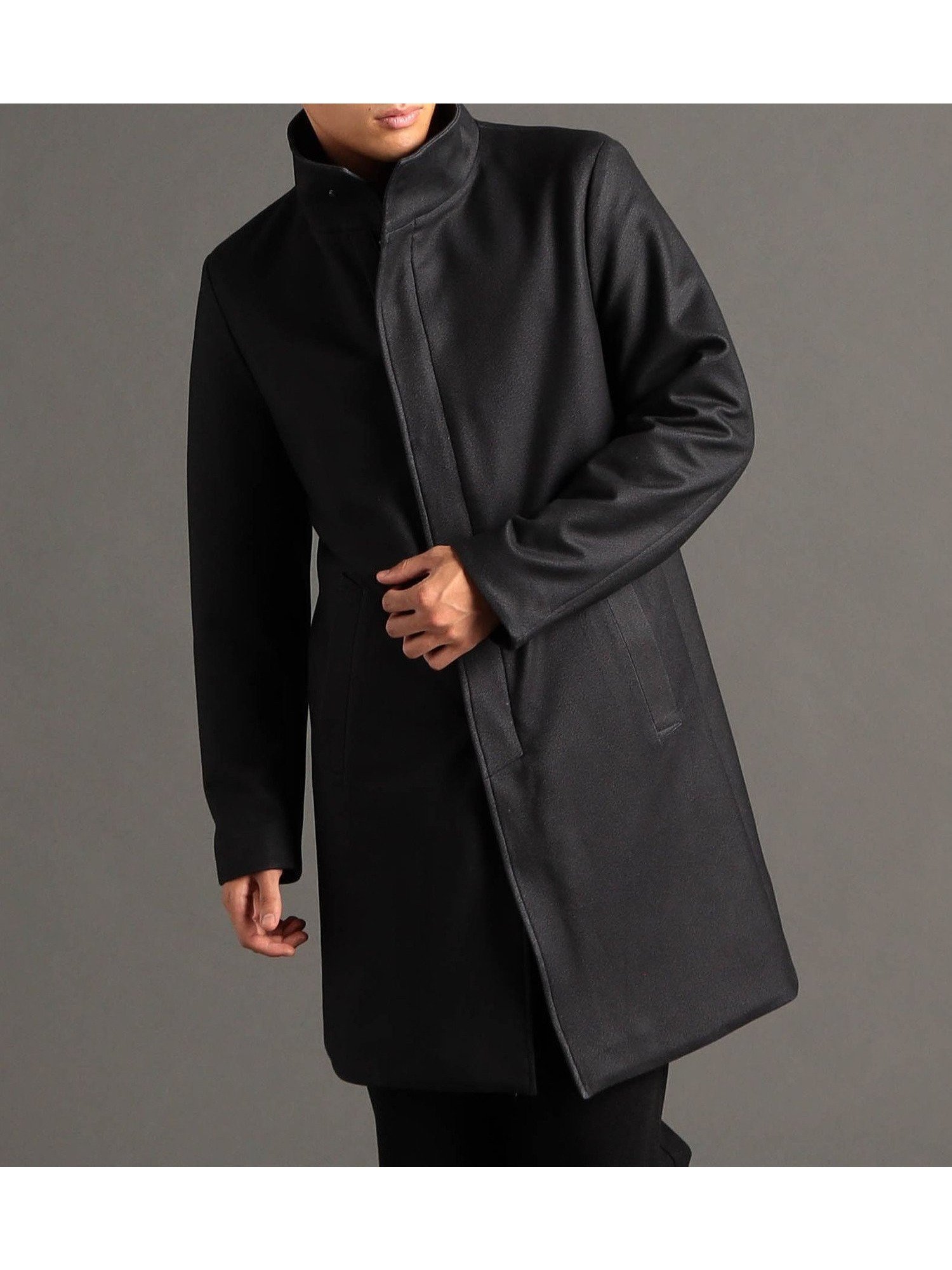 【ニコル/NICOLE / MEN】のダウンファブリックカルゼ スタンドカラーコート インテリア・キッズ・メンズ・レディースファッション・服の通販 founy(ファニー) ファッション Fashion メンズファッション Fashion for Men スタンド Stand Collar, Upright Stand スマート Smart, Elegant スリム Slim, Slim Fit ダウン Down, Puffer パウダー Powder, Soft Tone プリント Print, Printed Pattern ポケット Pocket, Pocket Detail ワイヤー Wire, Wired Bra 防寒 Cold Protection, Winter-Ready 49ブラック|ID: prp329100004869743 ipo3291000000036294177