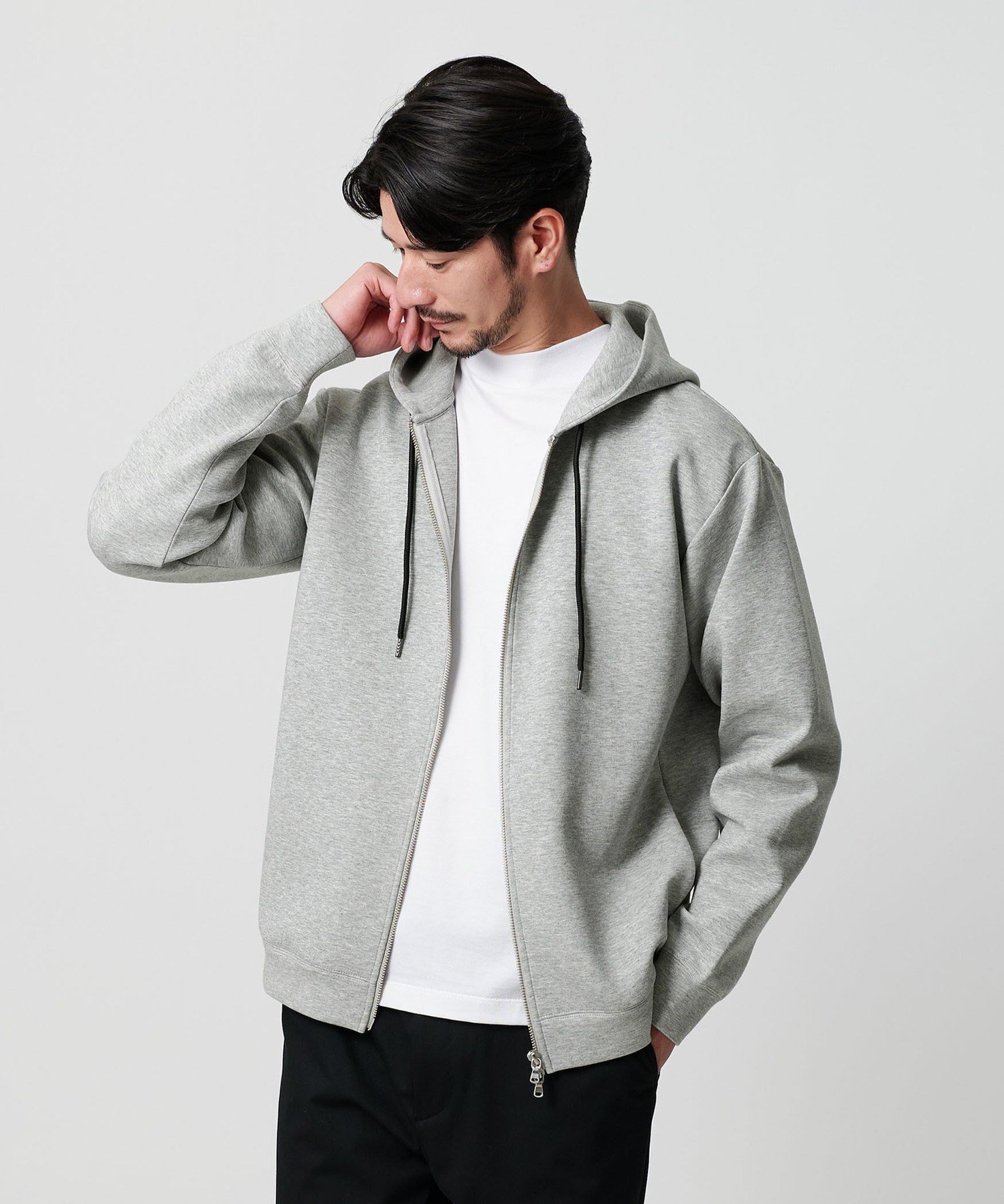 【ビューティ&ユース ユナイテッドアローズ/BEAUTY&YOUTH / UNITED ARROWS / MEN】の【+20%ポイントバック】【WEB限定 WARDROBE SMART】ダブルニット ジップパーカー/セットアップ対応【抗菌・防臭】 インテリア・キッズ・メンズ・レディースファッション・服の通販 founy(ファニー) ファッション Fashion メンズファッション Fashion for Men セットアップ Matching Sets 春 Spring カーディガン Cardigan, Knitwear 抗菌 Antibacterial, Bacteria-Resistant スマート Smart, Elegant スラックス Slacks, Dress Pants セットアップ Set-Up, Coordinated Outfit ダブル Double, Double-Breasted ファブリック Fabric, Textile フラット Flat, Flat Shoes ポケット Pocket, Pocket Detail リラックス Relax, Relaxed Fit A/W・秋冬 Autumn/Winter MD.GRAY|ID: prp329100004869747 ipo3291000000036294199