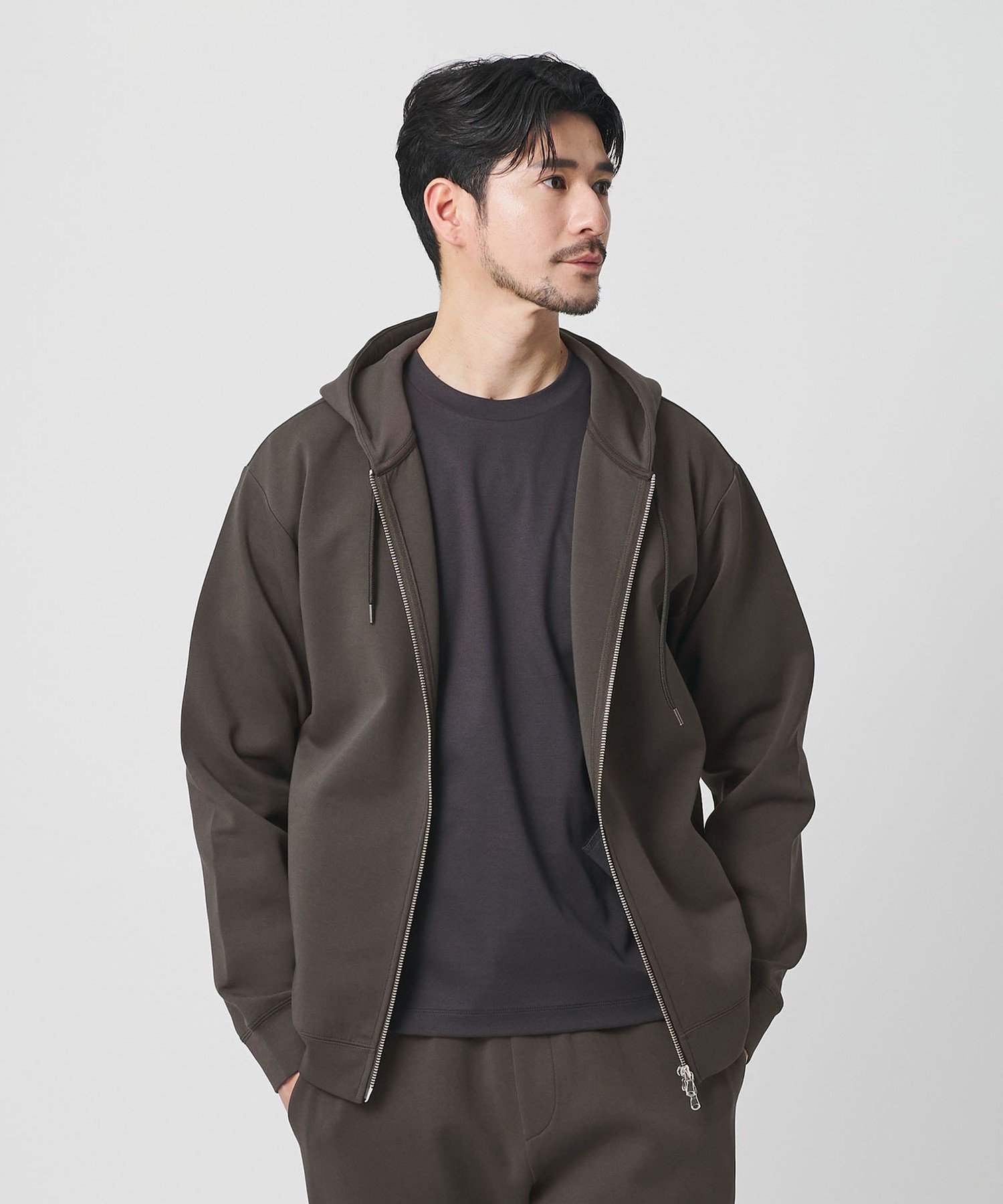 【ビューティ&ユース ユナイテッドアローズ/BEAUTY&YOUTH / UNITED ARROWS / MEN】の【+20%ポイントバック】【WEB限定 WARDROBE SMART】ダブルニット ジップパーカー/セットアップ対応【抗菌・防臭】 インテリア・キッズ・メンズ・レディースファッション・服の通販 founy(ファニー) ファッション Fashion メンズファッション Fashion for Men セットアップ Matching Sets 春 Spring カーディガン Cardigan, Knitwear 抗菌 Antibacterial, Bacteria-Resistant スマート Smart, Elegant スラックス Slacks, Dress Pants セットアップ Set-Up, Coordinated Outfit ダブル Double, Double-Breasted ファブリック Fabric, Textile フラット Flat, Flat Shoes ポケット Pocket, Pocket Detail リラックス Relax, Relaxed Fit A/W・秋冬 Autumn/Winter DK.GRAY|ID: prp329100004869747 ipo3291000000036294200