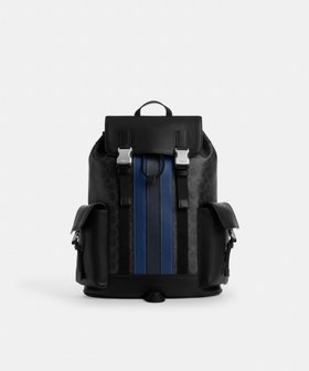 【コーチ/COACH / MEN】の【公式】クラーク バックパック・シグネチャー キャンバス・ヴァーシティ ストライプ 人気、トレンドファッション・服の通販 founy(ファニー) ファッション Fashion メンズファッション Fashion for Men アウトレット Outlet / Clearance シューズ Shoes, Footwear ストライプ Stripe, Striped Pattern ドローストリング Drawstring, Pull Cord ポケット Pocket, Pocket Detail 財布 Wallet, Purse |ID:prp329100004869757