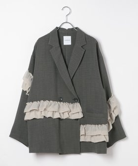 【レプシィム ローリーズファーム/LEPSIM LOWRYS FARM】の《リネンライクドライシリーズ》フリルW長袖ジャケット 人気、トレンドファッション・服の通販 founy(ファニー) ファッション Fashion レディースファッション Fashion for Women アウター Coat / Outerwear Collection レディースジャケット・軽アウター Jackets おすすめ Recommended / Our Picks シフォン Chiffon, Lightweight Fabric ジャケット Jacket, Outerwear セットアップ Set-Up, Coordinated Outfit チュール Tulip, Tulip Motif トレンド Trend, Trending Now フェミニン Feminine, Girly フリル Frill, Ruffle ラップ Wrap, Wrap Design エレガント 上品 Elegant 人気 Popular, Best Seller 今季 This Season, Current Season 長袖 Long Sleeve, Full Sleeve |ID:prp329100004869780