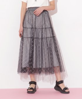 【ジルバイジルスチュアート/JILL by JILLSTUART】のラメチュールティアードスカート 人気、トレンドファッション・服の通販 founy(ファニー) ファッション Fashion レディースファッション Fashion for Women スカート Skirts ティアードスカート Tiered Skirts シルバー Silver, Metallic Silver スマート Smart, Elegant チュール Tulip, Tulip Motif トレンド Trend, Trending Now リラックス Relax, Relaxed Fit 無地 Plain, Solid Color |ID:prp329100004869810