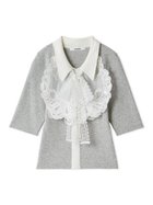 【スナイデル/SNIDEL】のエンブロイダリーカラードッキングニット 人気、トレンドファッション・服の通販 founy(ファニー) ファッション Fashion レディースファッション Fashion for Women トップス・カットソー Cut & Sew Tops ニット Knit Tops & Sweaters ウェーブ Wavy Pattern エレガント 上品 Elegant オーガンジー Organza Fabric クラシカル Classical, Vintage-Inspired シアー Sheer, See-Through シフォン Chiffon, Lightweight Fabric ストレート Straight, Straight Cut スマート Smart, Elegant チュール Tulip, Tulip Motif ドッキング Docking, Mixed Material フィット Fit, Slim Fit フロント Front, Front Design ヘアアクセ Hair Accessory, Hair Clip ボトム Bottoms, Lower Wear 半袖 Short Sleeve, Half Sleeve モチーフ Motif, Design Theme リボン Ribbon, Bow ループ Loop, Loop Knit レース Lace, Lace Fabric ロマンティック Romantic, Feminine Style おすすめ Recommended / Our Picks thumbnail LGRY[005]|ID: prp329100004870140 ipo3291000000036297087