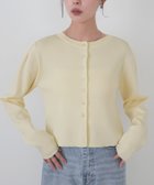 【リアン/Lian】のクリアボタンニットカーディガン 人気、トレンドファッション・服の通販 founy(ファニー) ファッション Fashion レディースファッション Fashion for Women トップス・カットソー Cut & Sew Tops ニット Knit Tops & Sweaters カーディガン・羽織り Layered Style Cardigans thumbnail イエロー|ID: prp329100004870915 ipo3291000000036332592