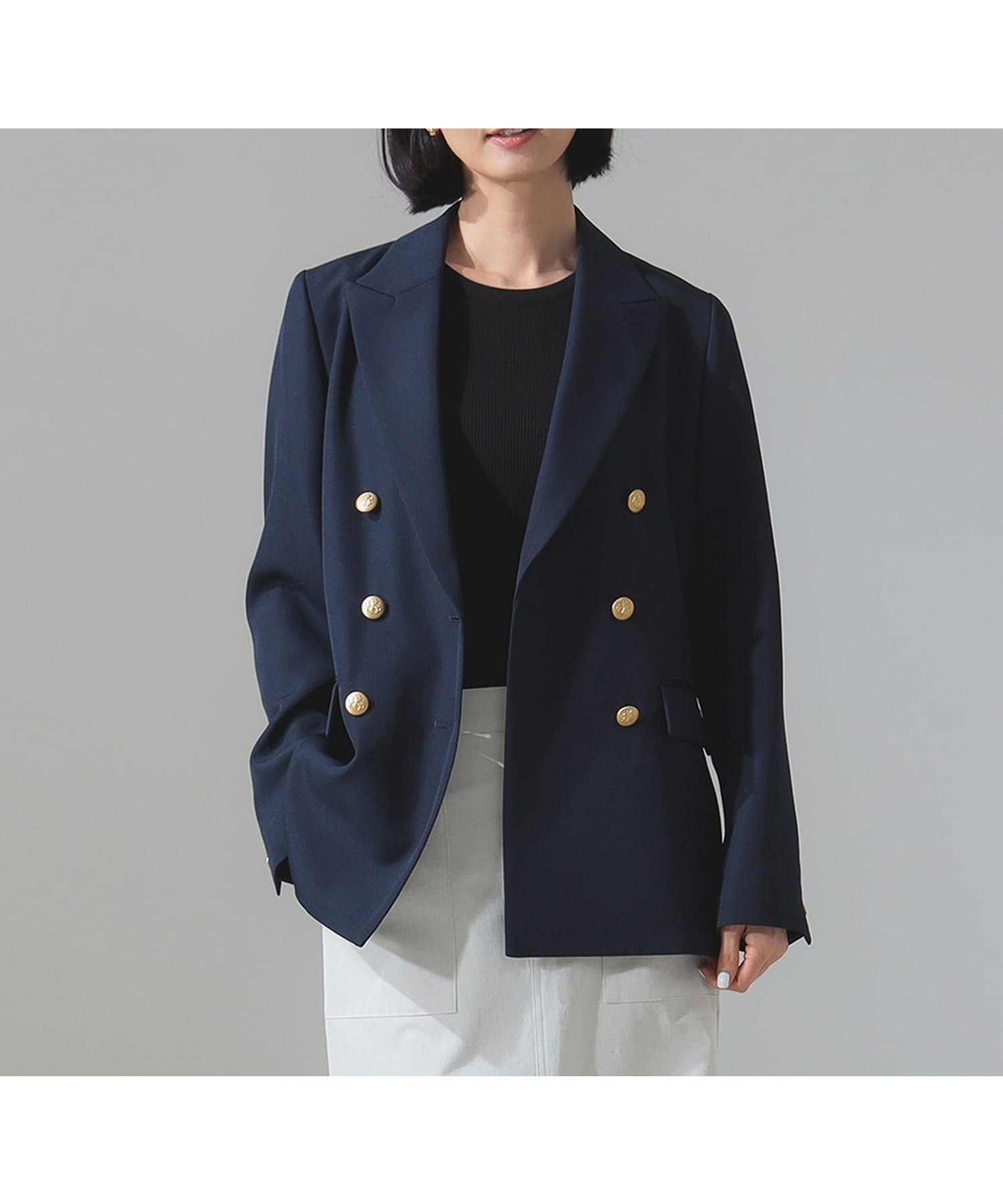 【デミルクス ビームス/Demi-Luxe BEAMS】の【ロングセラー】ドライギャバジン 6ボタン ダブルジャケット 紺ブレ 金ボタン 26SS インテリア・キッズ・メンズ・レディースファッション・服の通販 founy(ファニー) ファッション Fashion レディースファッション Fashion for Women アウター Coat / Outerwear Collection レディースジャケット・軽アウター Jackets クラシカル Classical, Vintage-Inspired ジャケット Jacket, Outerwear ストライプ Stripe, Striped Pattern ダウン Down, Puffer ダブル Double, Double-Breasted 定番 Standard, Basic Item フェミニン Feminine, Girly ロング Long, Long-Length おすすめ Recommended / Our Picks エレガント 上品 Elegant 2026年 2026 NAVY|ID: prp329100004870999 ipo3291000000036338965