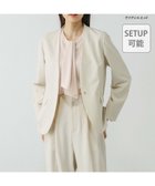 【グローバルワーク/GLOBAL WORK】のウツクシルエットノーカラージャケット/133613 人気、トレンドファッション・服の通販 founy(ファニー) ファッション Fashion レディースファッション Fashion for Women アウター Coat / Outerwear Collection レディースジャケット・軽アウター Jackets ノーカラージャケット / シンプル上品コーデ Collarless Jackets ジャケット Jacket, Outerwear ダブル Double, Double-Breasted フレア Flare, Flared ワイド Wide, Wide Fit thumbnail アイボリー08|ID: prp329100004871015 ipo3291000000036308900