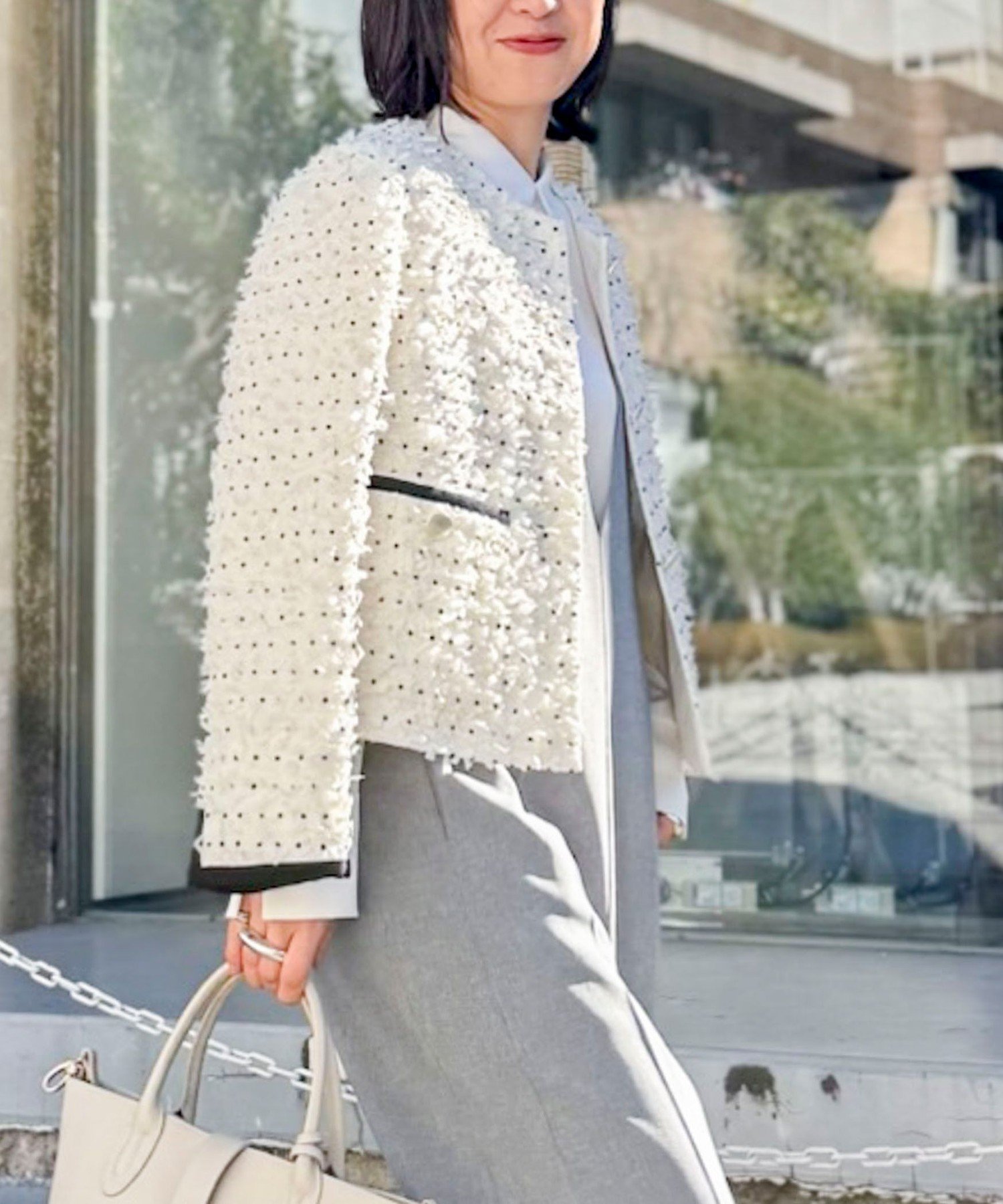 【ノーリーズ/NOLLEY'S】の45th limited editionフラッグカラミジャケット インテリア・キッズ・メンズ・レディースファッション・服の通販 founy(ファニー) 　ファッション　Fashion　レディースファッション　Fashion for Women　アウター　Coat / Outerwear Collection　レディースジャケット・軽アウター　Jackets　春　Spring　ジャケット　Jacket, Outerwear　ツイード／ツィード　Choker, Choker Necklace　デニム　Denim, Jeans Material　おすすめ　Recommended / Our Picks　セレモニー　Ceremony　2026年　2026　オフホワイト|ID: prp329100004871023 ipo3291000000036308933