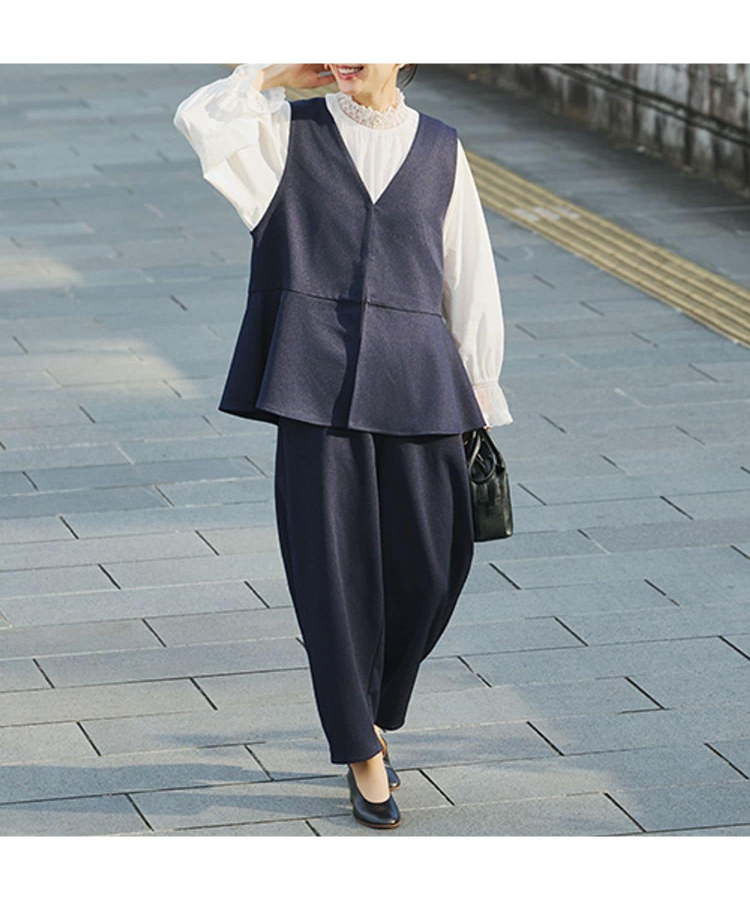 【スタディオ クリップ/studio CLIP】の【WEB限定】アイロンいらずベストセット《オケージョン2026SS》 インテリア・キッズ・メンズ・レディースファッション・服の通販 founy(ファニー) ファッション Fashion レディースファッション Fashion for Women アウター Coat / Outerwear Collection トップス・カットソー Cut & Sew Tops ベスト&ジレ / 重ね着スタイル Vests & Gilets オケージョン Occasion Wear セットアップ Set-Up, Coordinated Outfit ツイル Twist, Twisted Detail 定番 Standard, Basic Item パターン Pattern, Design Print フォーマル Formal, Dressy フロント Front, Front Design ベスト Vest, Waistcoat ペプラム Peplum, Flared Hem ボトム Bottoms, Lower Wear セレモニー Ceremony 入学式 Entrance Ceremony 卒業式 Graduation Ceremony 結婚式 Wedding 2026年 2026 ネイビー88|ID: prp329100004871082 ipo3291000000036323913