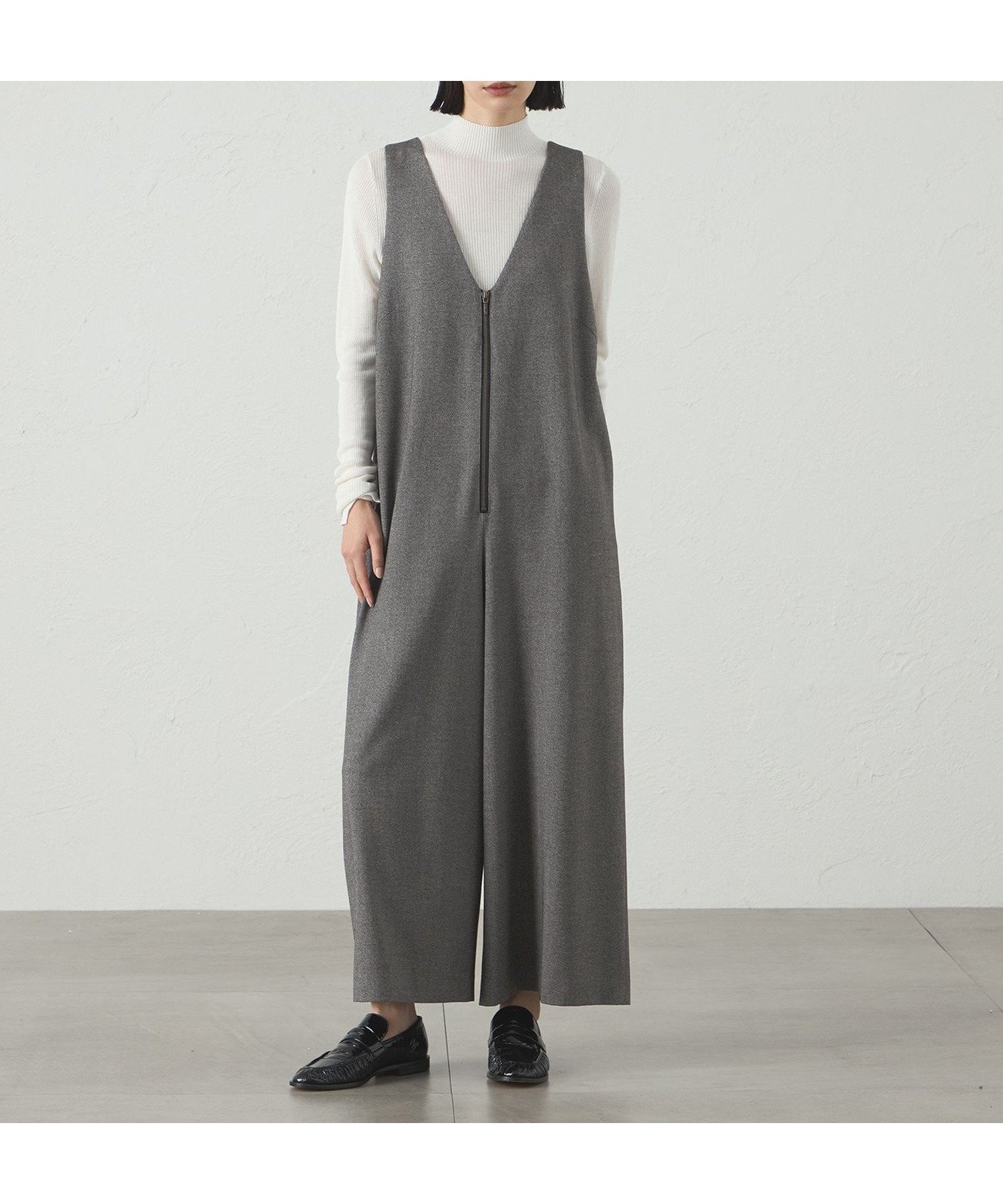 【キャスト/CAST】の【着回し抜群】フロントジップフォルムオールインワン インテリア・キッズ・メンズ・レディースファッション・服の通販 founy(ファニー) 　ファッション　Fashion　レディースファッション　Fashion for Women　ワンピース　Dresses　オールインワン・ワンピース　Dresses and Jumpsuits　春　Spring　秋　Autumn　カットソー　Cut and Sewn Top　ジップ　Zip, Zipper　ストレッチ　Stretch, Stretchy Fabric　ストレート　Straight, Straight Cut　フロント　Front, Front Design　ワイド　Wide, Wide Fit　冬　Winter / This Winter　A/W・秋冬　Autumn/Winter　おすすめ　Recommended / Our Picks　ビジネス 仕事 通勤　Business / Work / Commuting　グレー4|ID: prp329100004871092 ipo3291000000036309780