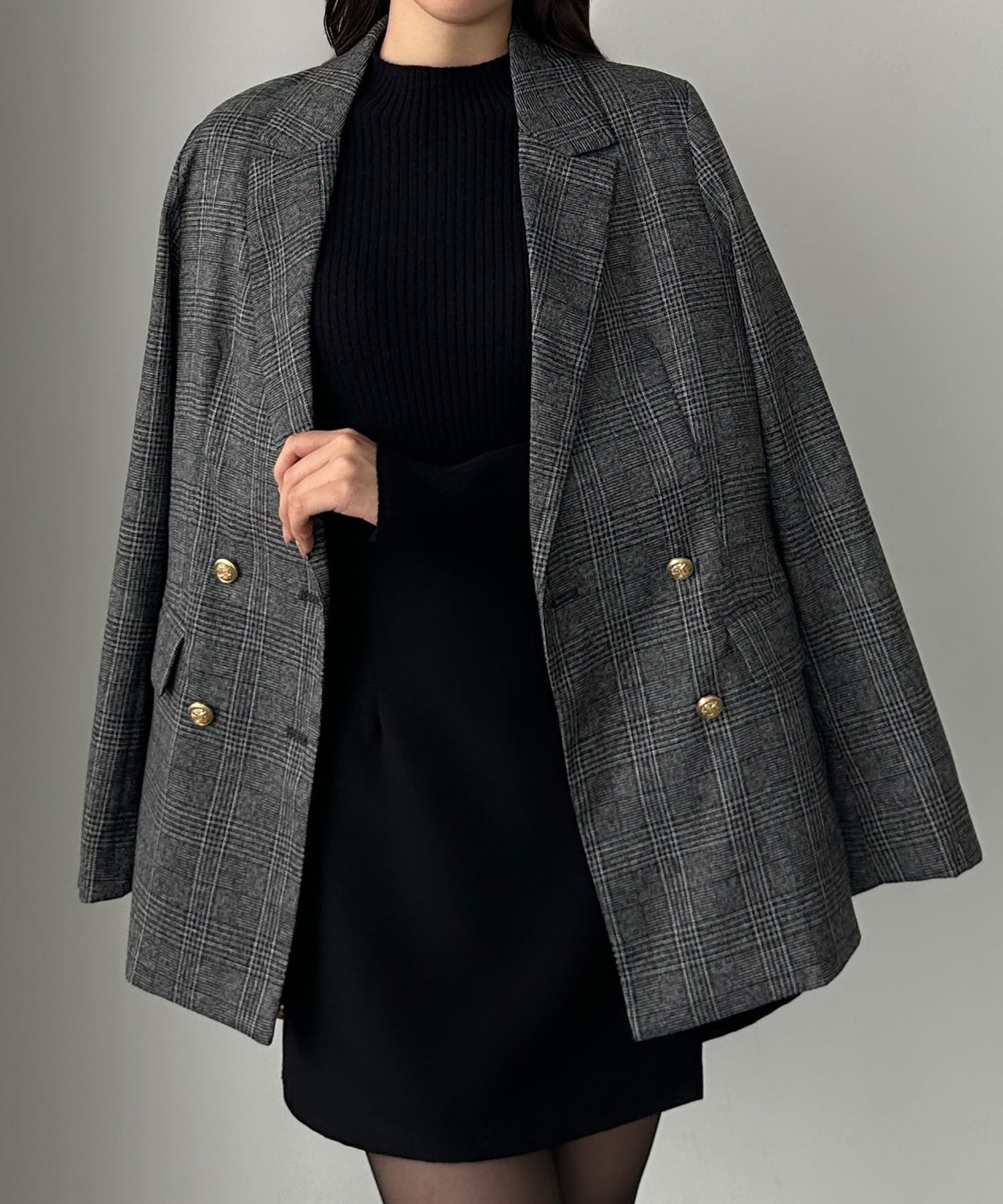 【ジュノア/JUNOAH】のLouere ゴールドボタンジャケット インテリア・キッズ・メンズ・レディースファッション・服の通販 founy(ファニー) 　ファッション　Fashion　レディースファッション　Fashion for Women　アウター　Coat / Outerwear Collection　レディースジャケット・軽アウター　Jackets　Aブラック|ID: prp329100004871443 ipo3291000000036315855