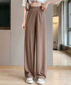 【メゾンドラティール/maison de LATIR】の形状記憶でシワしらず.セレモニー春プリーツリブワイドパンツ. ベージュ|ID: prp329100004871893 ipo3291000000036324740