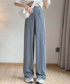 【メゾンドラティール/maison de LATIR】の形状記憶でシワしらず.セレモニー春プリーツリブワイドパンツ. グレー|ID: prp329100004871893 ipo3291000000036324753