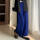 【メゾンドラティール/maison de LATIR】の形状記憶でシワしらず.セレモニー春プリーツリブワイドパンツ. ロイヤルブルー(ポケットあり)|ID: prp329100004871893 ipo3291000000036324760