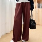 【メゾンドラティール/maison de LATIR】の形状記憶でシワしらず.セレモニー春プリーツリブワイドパンツ. ブラウン|ID: prp329100004871893 ipo3291000000036324766