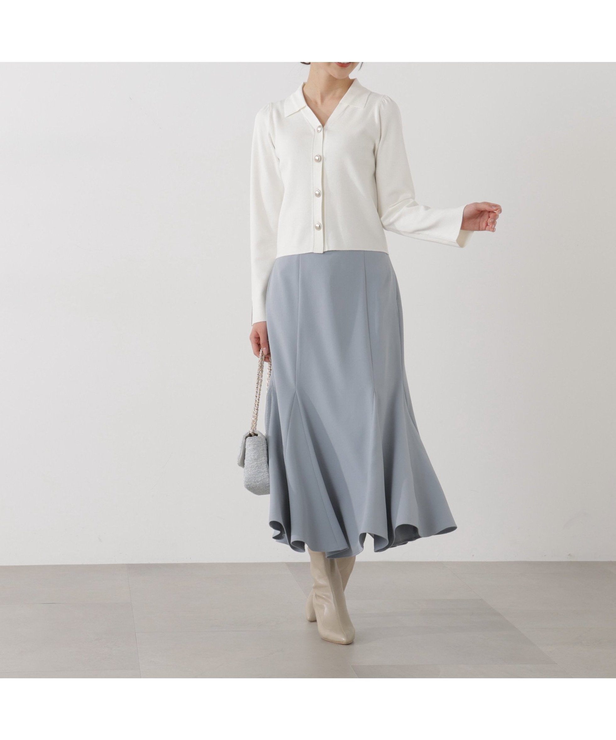 【プロポーション ボディドレッシング/PROPORTION BODY DRESSING】のハイウエストマーメイドスカート 26SS インテリア・キッズ・メンズ・レディースファッション・服の通販 founy(ファニー) 　ファッション　Fashion　レディースファッション　Fashion for Women　スカート　Skirts　2026年　2026　インナー　Innerwear　マーメイド　Mermaid, Fishtail Silhouette　春　Spring　ブルー|ID: prp329100004871899 ipo3291000000036324909