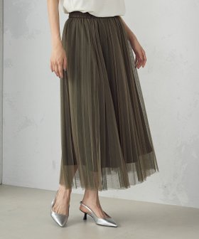 【コムサイズム/COMME CA ISM】のチュールプリーツスカート 人気、トレンドファッション・服の通販 founy(ファニー) ファッション Fashion レディースファッション Fashion for Women スカート Skirts プリーツスカート / 上品フェミニンスタイル Pleated Skirts ギャザー Gathered, Ruffled シンプル Simple, Minimal チュール Tulip, Tulip Motif プリーツ Pleats, Pleated ロング Long, Long-Length エレガント 上品 Elegant |ID:prp329100004871908