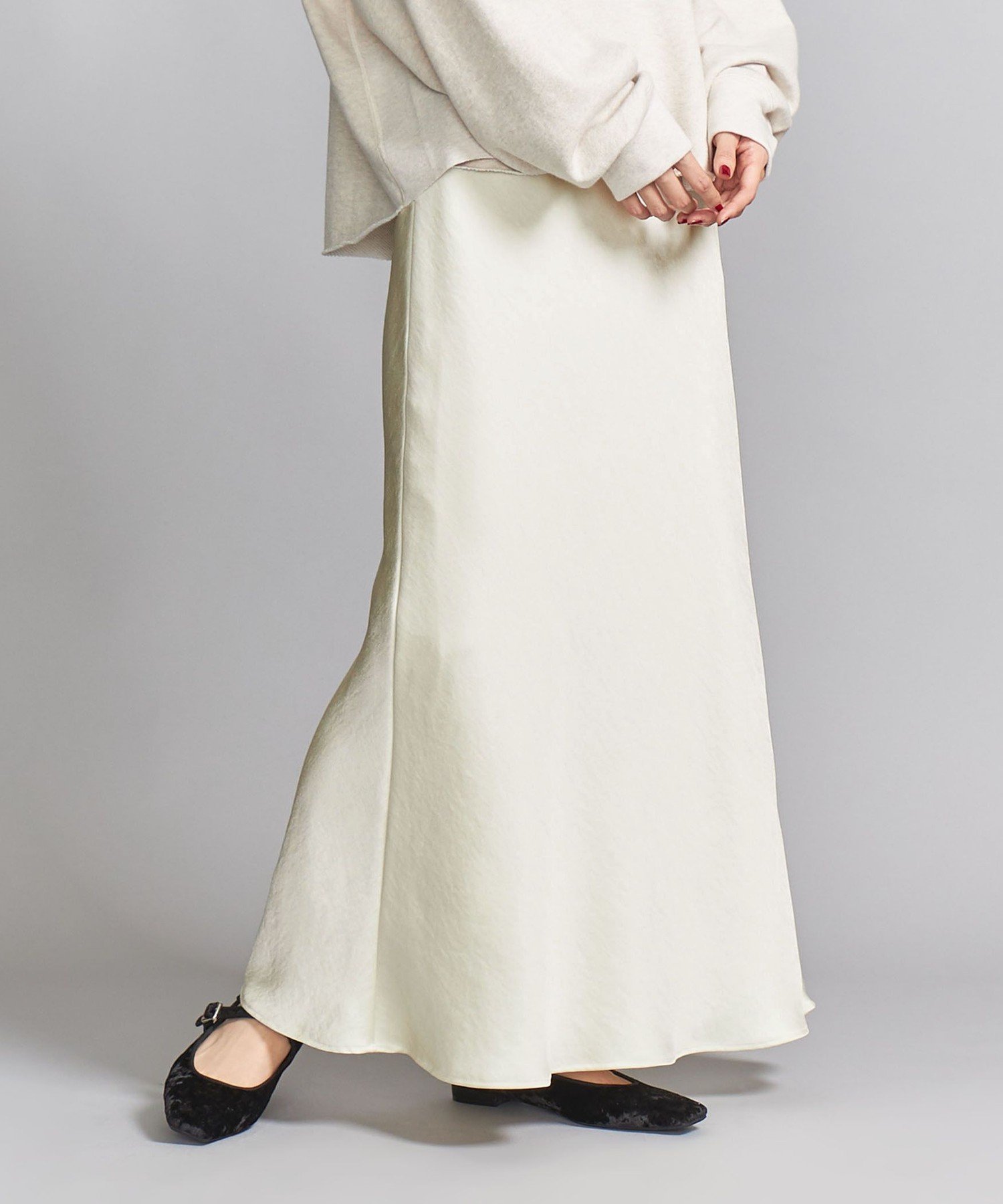 【ユナイテッドアローズ/UNITED ARROWS】のポリエステル マーメイドフレアスカート 3 インテリア・キッズ・メンズ・レディースファッション・服の通販 founy(ファニー) ファッション Fashion レディースファッション Fashion for Women スカート Skirts Aライン・フレアスカート A-Line & Flared Skirts 秋 Autumn サテン Satin, Glossy Fabric トレンド Trend, Trending Now ドレープ Drape, Draping Fabric 定番 Standard, Basic Item 人気 Popular, Best Seller フェミニン Feminine, Girly ベスト Vest, Waistcoat マーメイド Mermaid, Fishtail Silhouette リラックス Relax, Relaxed Fit アウトレット Outlet / Clearance おすすめ Recommended / Our Picks エレガント 上品 Elegant OFF WHITE|ID: prp329100004871916 ipo3291000000036325028