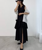 【ジュノア/JUNOAH】のCENEA スリットティアードワンピース 人気、トレンドファッション・服の通販 founy(ファニー) ファッション Fashion レディースファッション Fashion for Women ワンピース Dresses thumbnail ブラック|ID: prp329100004871925 ipo3291000000036325099