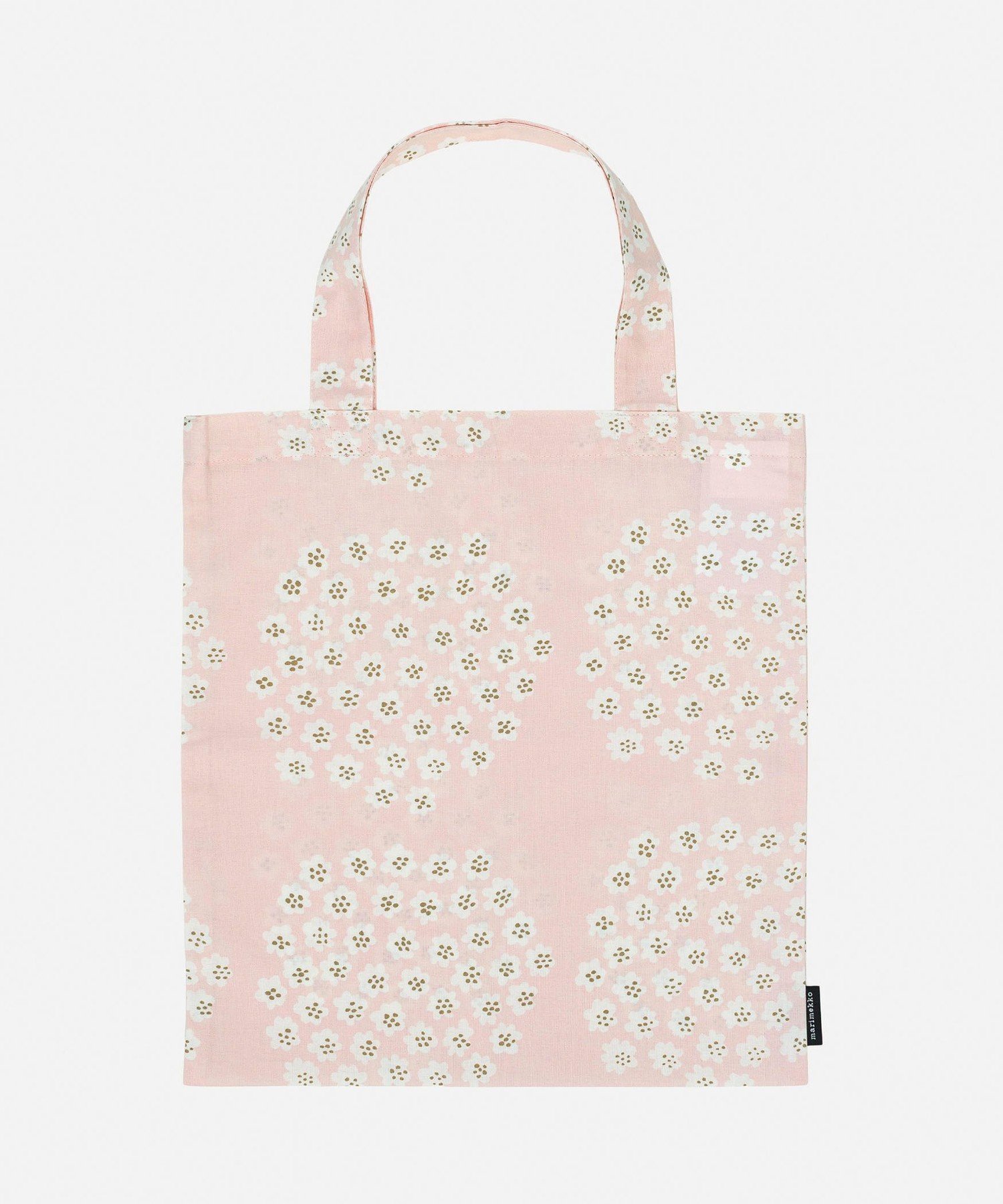 【マリメッコ/marimekko】の【日本限定】Puketti トートバッグ 33*32cm インテリア・キッズ・メンズ・レディースファッション・服の通販 founy(ファニー) 　ファッション　Fashion　レディースファッション　Fashion for Women　バッグ　Bags　コンパクト　Compact, Small Size　フラワー　Flower, Floral　モチーフ　Motif, Design Theme　ライトピンク×オフホワイト|ID: prp329100004871952 ipo3291000000036325209