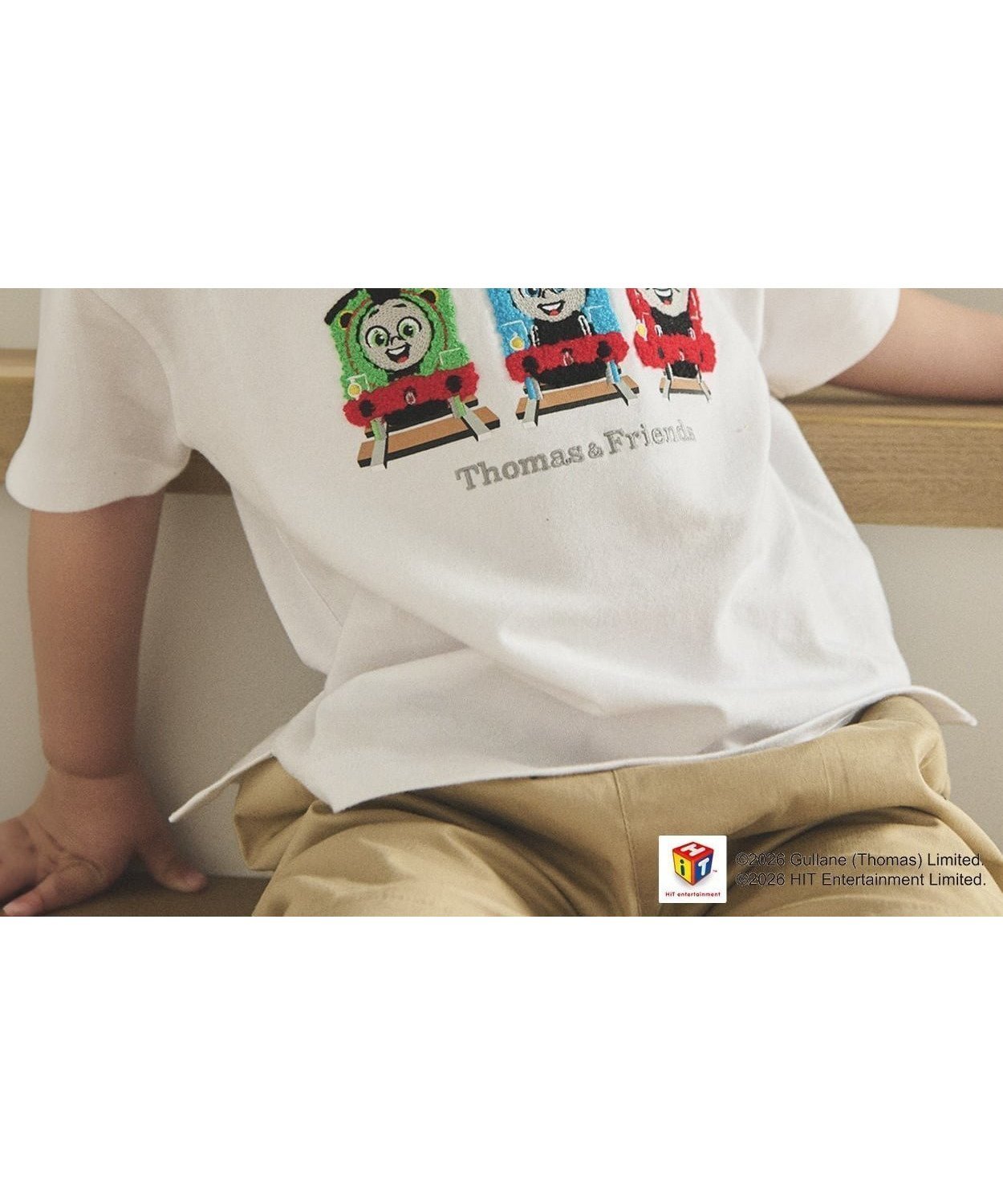 【ナルミヤ オンライン/NARUMIYA ONELINE / KIDS】の【きかんしゃトーマス】刺しゅう半袖Tシャツ インテリア・キッズ・メンズ・レディースファッション・服の通販 founy(ファニー) 　ファッション　Fashion　キッズファッション　Fashion for Kids　おすすめ　Recommended / Our Picks　プリント　Print, Printed Pattern　ポケット　Pocket, Pocket Detail　モチーフ　Motif, Design Theme　半袖　Short Sleeve, Half Sleeve　オフ ホワイト|ID: prp329100004872081 ipo3291000000036329403