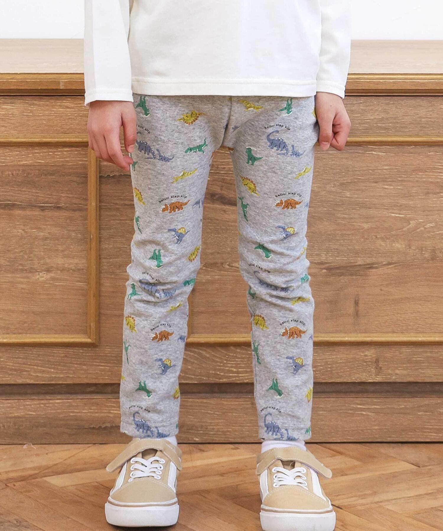 【ベベ オンライン ストア/BEBE ONLINE STORE / KIDS】の【スララク/防汚加工/オーガニックコットン】前後フリーで時短!パパパッと穿ける前向きパンツ(80~120cm) インテリア・キッズ・メンズ・レディースファッション・服の通販 founy(ファニー) ファッション Fashion キッズファッション Fashion for Kids ボトムス Bottoms 春 Spring シンプル Simple, Minimal チェリー Cherry, Cherry Pattern ドット Polka Dot, Dot Pattern フレンチ French, French Style ボトム Bottoms, Lower Wear ポケット Pocket, Pocket Detail モチーフ Motif, Design Theme リボン Ribbon, Bow レギンス Leggings, Stretch Pants ワンポイント One Point, Statement Accent S/S・春夏 SS, Spring/Summer, Warm Season おすすめ Recommended / Our Picks 夏 Summer エレガント 上品 Elegant 2026年 2026 杢グレー×恐竜総柄|ID: prp329100004872094 ipo3291000000036330476