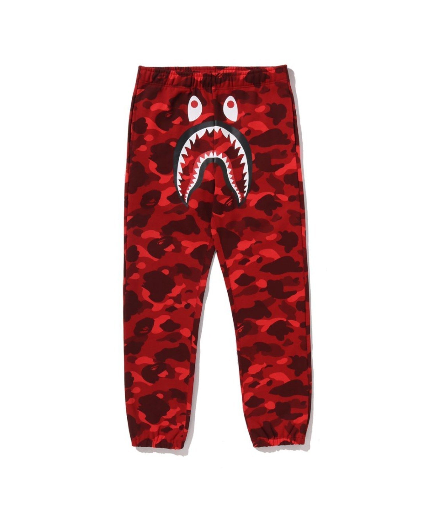 【アベイシングエイプ/A BATHING APE / MEN】のCOLOR CAMO SHARK SWEAT PANTS インテリア・キッズ・メンズ・レディースファッション・服の通販 founy(ファニー) 　ファッション　Fashion　メンズファッション　Fashion for Men　ボトムス　Bottoms　フィット　Fit, Slim Fit　フロント　Front, Front Design　プリント　Print, Printed Pattern　モチーフ　Motif, Design Theme　RED|ID: prp329100004872111 ipo3291000000036330715