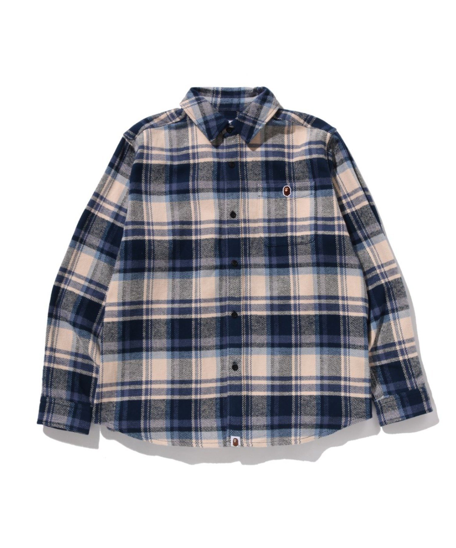 【アベイシングエイプ/A BATHING APE / MEN】のBAPE CHECK SHIRT インテリア・キッズ・メンズ・レディースファッション・服の通販 founy(ファニー) ファッション Fashion メンズファッション Fashion for Men ワンポイント One Point, Statement Accent 人気 Popular, Best Seller NAVY|ID: prp329100004872142 ipo3291000000036331004