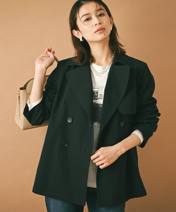 【アンタイトル/UNTITLED】の【定番人気/はっ水/洗える】タスランショートトレンチコート インテリア・キッズ・メンズ・レディースファッション・服の通販 founy(ファニー) ファッション Fashion レディースファッション Fashion for Women アウター Coat / Outerwear Collection コート・ロングコート・ピーコート Long Coats, Peacoats & More トレンチコート / 春秋の定番アウター Trench Coats 洗える Machine Washable クラシック Classic, Timeless Style 軽量 Lightweight, Ultra Light ショート Short, Short Length ストレッチ Stretch, Stretchy Fabric スマート Smart, Elegant デニム Denim, Jeans Material トレンチ Trench, Trench Coat 定番 Standard, Basic Item 人気 Popular, Best Seller フラップ Flap, Flap Pocket ポケット Pocket, Pocket Detail おすすめ Recommended / Our Picks ネイビー|ID: prp329100004872155 ipo3291000000036331431