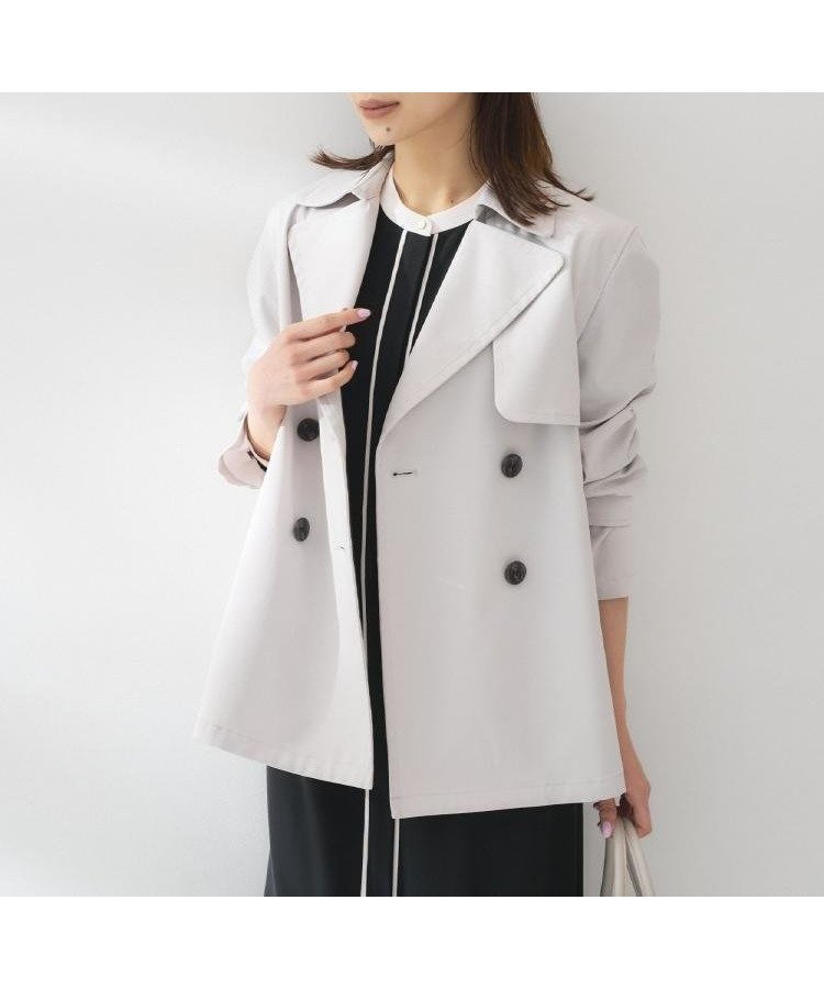 【アンタイトル/UNTITLED】の【定番人気/はっ水/洗える】タスランショートトレンチコート インテリア・キッズ・メンズ・レディースファッション・服の通販 founy(ファニー) ファッション Fashion レディースファッション Fashion for Women アウター Coat / Outerwear Collection コート・ロングコート・ピーコート Long Coats, Peacoats & More トレンチコート / 春秋の定番アウター Trench Coats 洗える Machine Washable クラシック Classic, Timeless Style 軽量 Lightweight, Ultra Light ショート Short, Short Length ストレッチ Stretch, Stretchy Fabric スマート Smart, Elegant デニム Denim, Jeans Material トレンチ Trench, Trench Coat 定番 Standard, Basic Item 人気 Popular, Best Seller フラップ Flap, Flap Pocket ポケット Pocket, Pocket Detail おすすめ Recommended / Our Picks ライトグレー|ID: prp329100004872155 ipo3291000000036331434