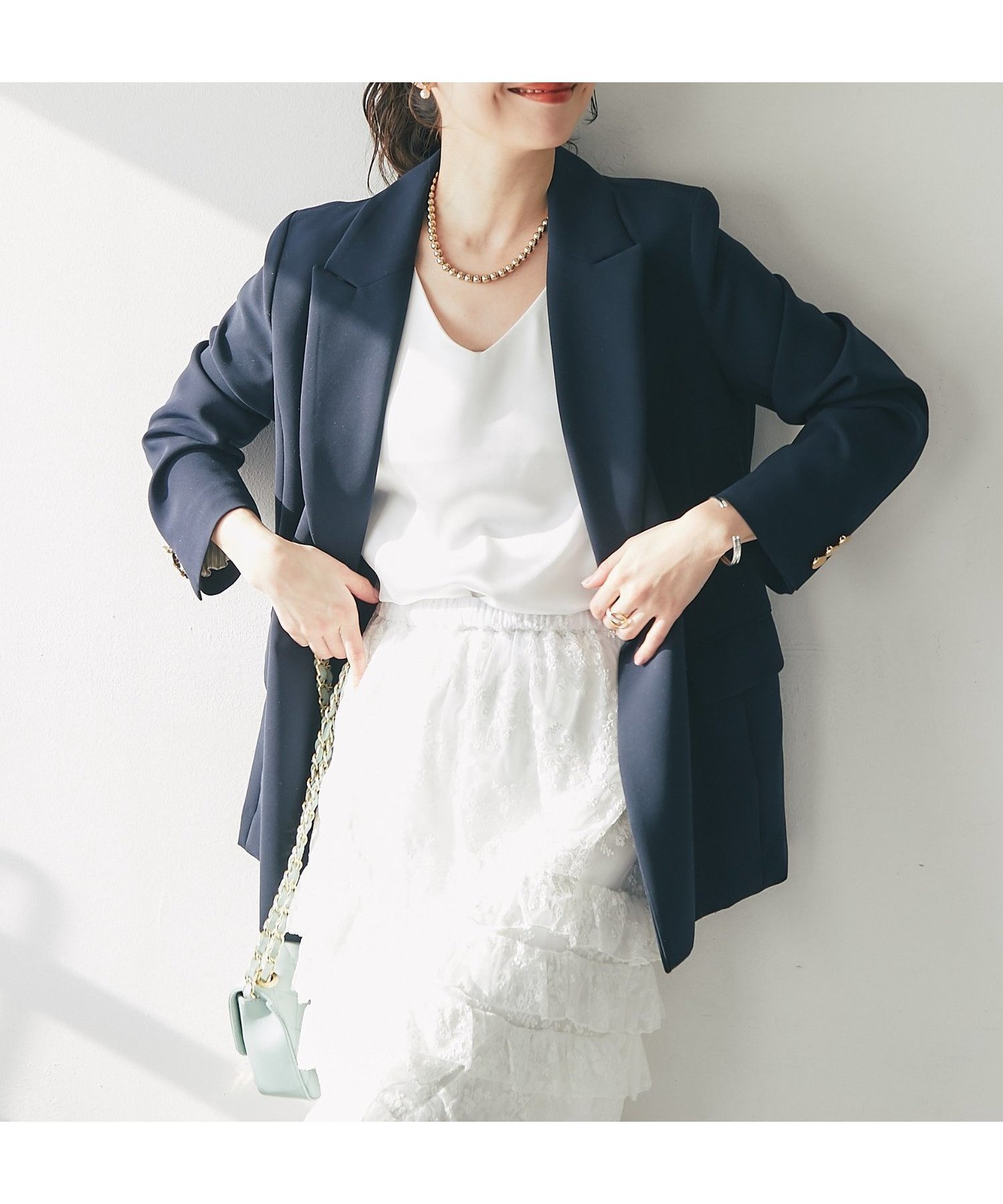 【ラブティックボンボン/La boutique BonBon】の【復刻・オケージョン対応】メタル釦ダブルジャケット2 人気、トレンドファッション・服の通販 founy(ファニー) 　ファッション　Fashion　レディースファッション　Fashion for Women　アウター　Coat / Outerwear Collection　レディースジャケット・軽アウター　Jackets　オケージョン　Occasion Wear　くるぶし　Ankle-Length　コンパクト　Compact, Small Size　ジャケット　Jacket, Outerwear　ストライプ　Stripe, Striped Pattern　ダブル　Double, Double-Breasted　デニム　Denim, Jeans Material　トレンド　Trend, Trending Now　人気　Popular, Best Seller　マニッシュ　Mannish, Boyish　ミドル　Middle Length, Mid Height　メタル　Metal, Metal Parts　冬　Winter / This Winter　おすすめ　Recommended / Our Picks　セレモニー　Ceremony　入学式　Entrance Ceremony　卒業式　Graduation Ceremony　結婚式　Wedding　披露宴　Wedding Reception　 other-1|ID: prp329100004872165 ipo3291000000036331759