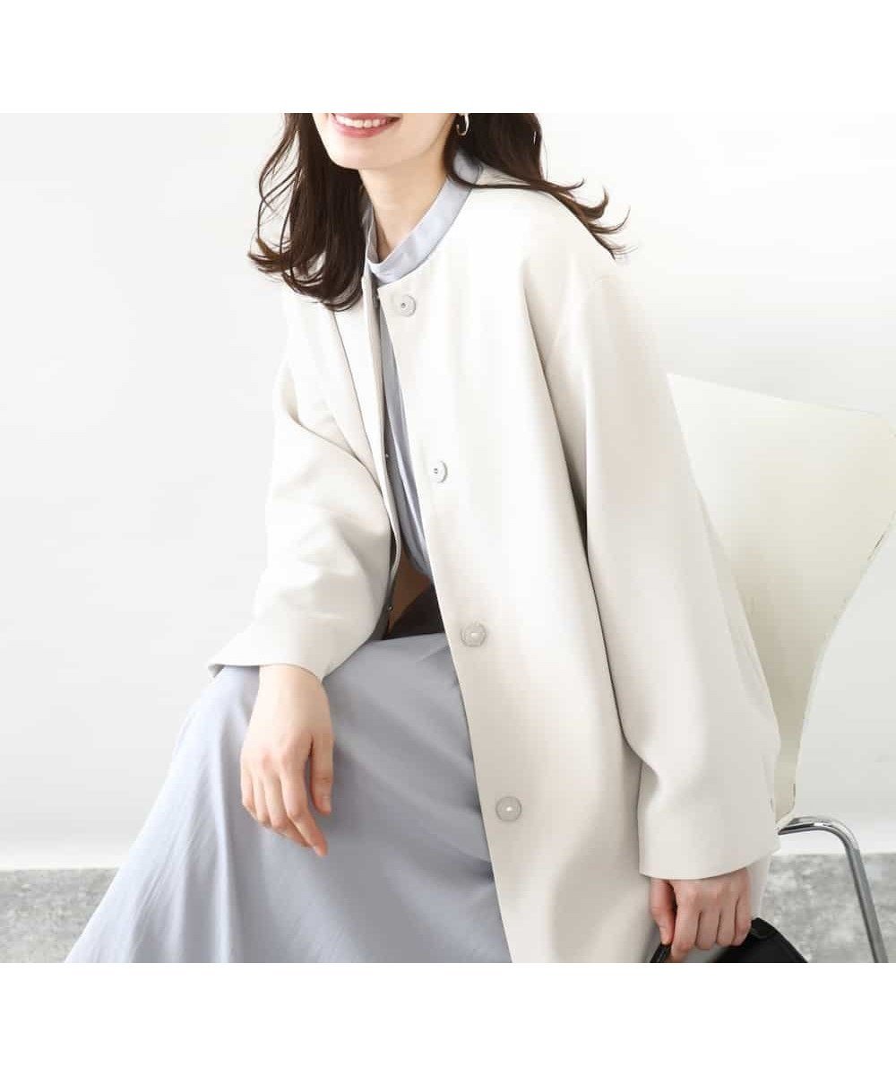 【オフオン/ofuon】のベーシックノーカラーコート/洗える/WEB限定 人気、トレンドファッション・服の通販 founy(ファニー) 　ファッション　Fashion　レディースファッション　Fashion for Women　アウター　Coat / Outerwear Collection　コート・ロングコート・ピーコート　Long Coats, Peacoats & More　おすすめ　Recommended / Our Picks　シンプル　Simple, Minimal　ダブル　Double, Double-Breasted　パターン　Pattern, Design Print　フォーマル　Formal, Dressy　ベーシック　Basic, Essential　エレガント 上品　Elegant　ビジネス 仕事 通勤　Business / Work / Commuting　冬　Winter / This Winter　夏　Summer　定番　Standard, Basic Item　春　Spring　洗える　Machine Washable　秋　Autumn　 other-1|ID: prp329100004872166 ipo3291000000036331798