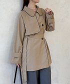 【ゼヴォン/Thevon】のパイピングミドルトレンチコート 人気、トレンドファッション・服の通販 founy(ファニー) ファッション Fashion レディースファッション Fashion for Women アウター Coat / Outerwear Collection コート・ロングコート・ピーコート Long Coats, Peacoats & More トレンチコート / 春秋の定番アウター Trench Coats アクセサリー Fashion Accessories ストライプ Stripe, Striped Pattern ツイル Twist, Twisted Detail トレンド Trend, Trending Now パイピング Piping, Trim Design フェイクレザー Faux Leather, PU Leather ミドル Middle Length, Mid Height ロング Long, Long-Length 再入荷 Restock / Back in Stock おすすめ Recommended / Our Picks ビジネス 仕事 通勤 Business / Work / Commuting 2026年 2026 thumbnail ベージュ|ID: prp329100004872167 ipo3291000000036331815