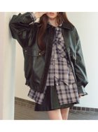 【リリーブラウン/Lily Brown】のヴィンテージフェイクレザーブルゾン 人気、トレンドファッション・服の通販 founy(ファニー) ファッション Fashion レディースファッション Fashion for Women アウター Coat / Outerwear Collection ブルゾンジャケット・スポーティアウター Blouson Jackets スマート Smart, Elegant フラップ Flap, Flap Pocket ブルゾン Blouson, Bomber Jacket ポケット Pocket, Pocket Detail リアル Real, Realistic ヴィンテージ Vintage Style 今季 This Season, Current Season thumbnail BLK[009]|ID: prp329100004872176 ipo3291000000036332143