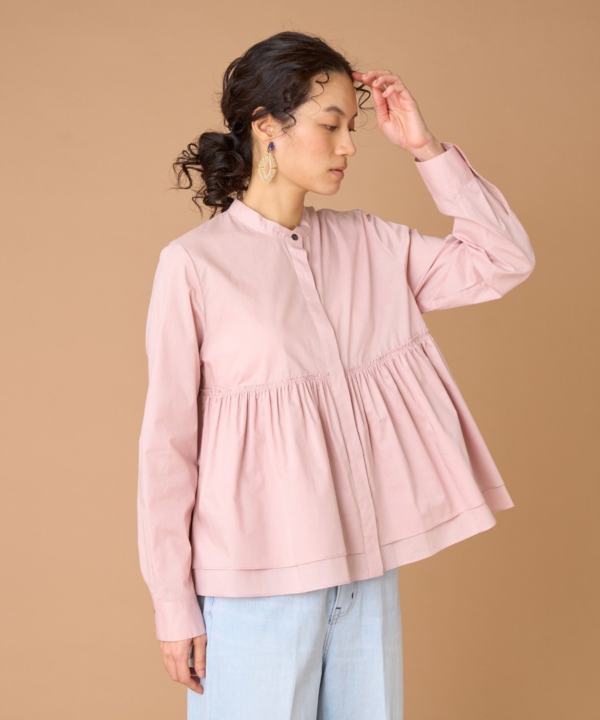 【イネド/INED】のレイヤードブラウス 人気、トレンドファッション・服の通販 founy(ファニー) 　ファッション　Fashion　レディースファッション　Fashion for Women　トップス・カットソー　Cut & Sew Tops　シャツ・ブラウス・オフィスカジュアル　Elegant Blouses & Button-Ups　カフス　Cuff Design　ギャザー　Gathered, Ruffled　シンプル　Simple, Minimal　スキッパー　Skipper, Open Collar　ストライプ　Stripe, Striped Pattern　スマート　Smart, Elegant　デニム　Denim, Jeans Material　ワイド　Wide, Wide Fit　おすすめ　Recommended / Our Picks　エレガント 上品　Elegant　 other-1|ID: prp329100004872186 ipo3291000000036332482