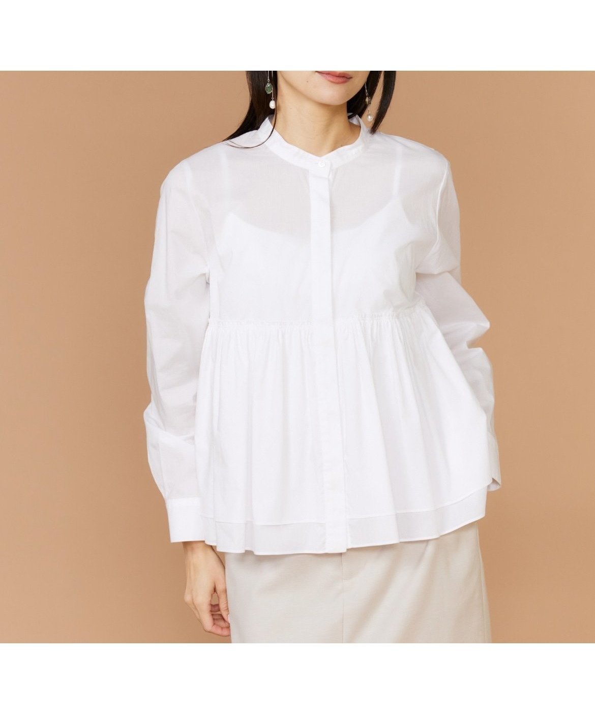 【イネド/INED】のレイヤードブラウス インテリア・キッズ・メンズ・レディースファッション・服の通販 founy(ファニー) 　ファッション　Fashion　レディースファッション　Fashion for Women　トップス・カットソー　Cut & Sew Tops　シャツ・ブラウス・オフィスカジュアル　Elegant Blouses & Button-Ups　カフス　Cuff Design　ギャザー　Gathered, Ruffled　シンプル　Simple, Minimal　スキッパー　Skipper, Open Collar　ストライプ　Stripe, Striped Pattern　スマート　Smart, Elegant　デニム　Denim, Jeans Material　ワイド　Wide, Wide Fit　おすすめ　Recommended / Our Picks　エレガント 上品　Elegant　オフホワイト|ID: prp329100004872186 ipo3291000000036332487