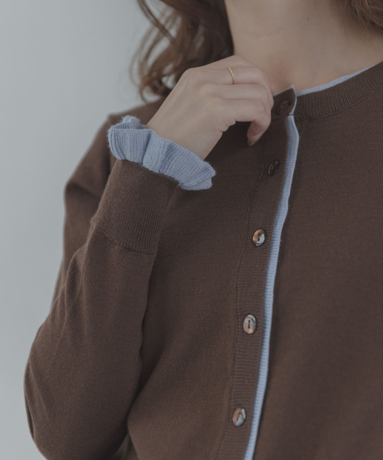 【サニーレーベル/Sonny Label / URBAN RESEARCH】の配色フリルニットカーディガン 人気、トレンドファッション・服の通販 founy(ファニー) ファッション Fashion レディースファッション Fashion for Women トップス・カットソー Cut & Sew Tops ニット Knit Tops & Sweaters カーディガン・羽織り Layered Style Cardigans 2026年 2026 おすすめ Recommended / Our Picks インナー Innerwear カーディガン Cardigan, Knitwear デニム Denim, Jeans Material トレンド Trend, Trending Now フリル Frill, Ruffle ロング Long, Long-Length 夏 Summer S/S・春夏 SS, Spring/Summer, Warm Season other-1|ID: prp329100004872191 ipo3291000000036332605