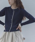 【サニーレーベル/Sonny Label / URBAN RESEARCH】の配色フリルニットカーディガン 人気、トレンドファッション・服の通販 founy(ファニー) ファッション Fashion レディースファッション Fashion for Women トップス・カットソー Cut & Sew Tops ニット Knit Tops & Sweaters カーディガン・羽織り Layered Style Cardigans 2026年 2026 おすすめ Recommended / Our Picks インナー Innerwear カーディガン Cardigan, Knitwear デニム Denim, Jeans Material トレンド Trend, Trending Now フリル Frill, Ruffle ロング Long, Long-Length 夏 Summer S/S・春夏 SS, Spring/Summer, Warm Season thumbnail ネイビー|ID: prp329100004872191 ipo3291000000036332608