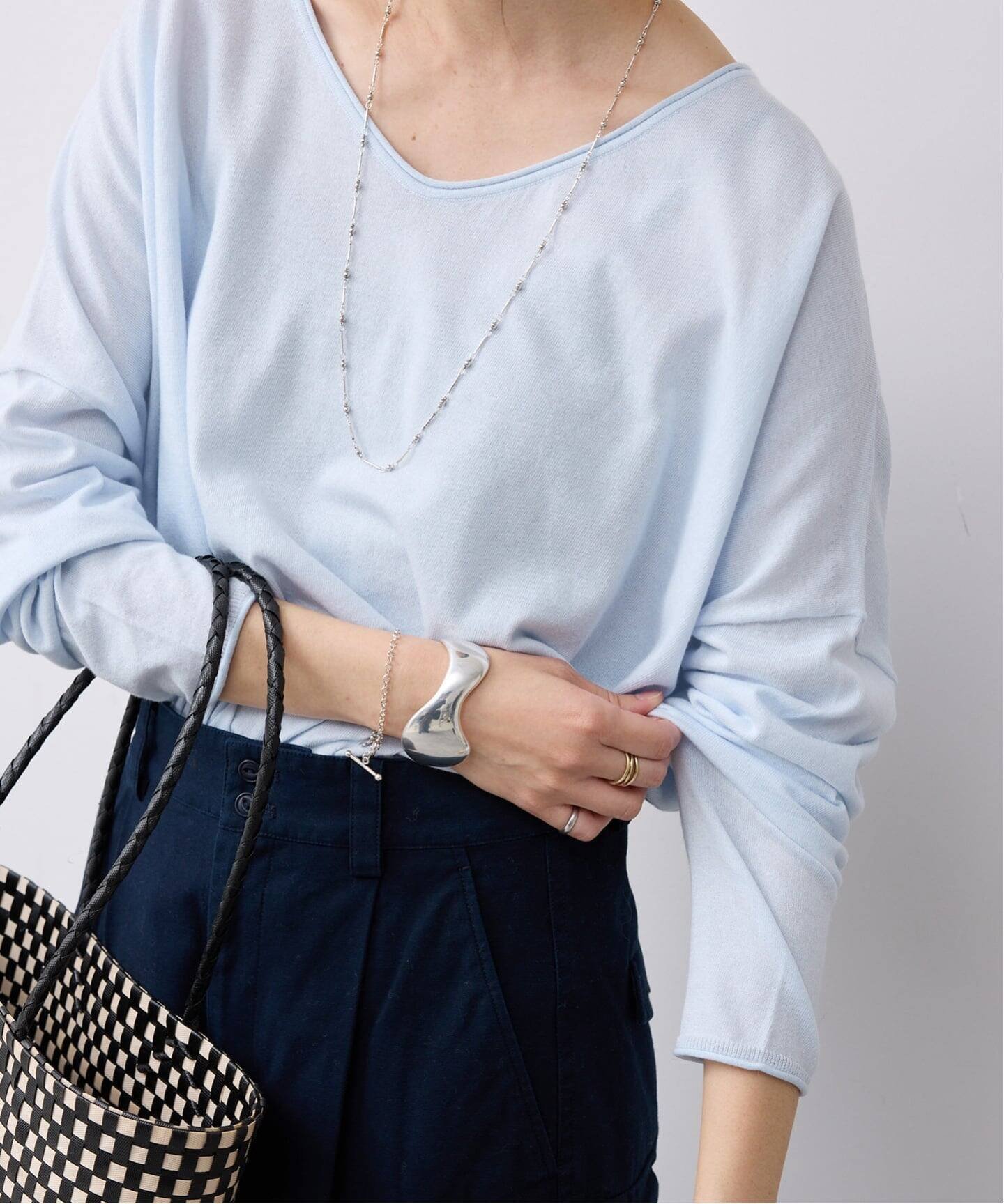 【スローブ イエナ/SLOBE IENA】のERISILK Mixオーバーニット インテリア・キッズ・メンズ・レディースファッション・服の通販 founy(ファニー) ファッション Fashion レディースファッション Fashion for Women トップス・カットソー Cut & Sew Tops ニット Knit Tops & Sweaters 2026年 2026 シアー Sheer, See-Through リラックス Relax, Relaxed Fit エレガント 上品 Elegant 夏 Summer 長袖 Long Sleeve, Full Sleeve ブルー A|ID: prp329100004872192 ipo3291000000036332739