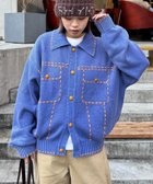 【チャオパニックティピー/CIAOPANIC TYPY】の【SOUNDS GOOOOD】製品染めニットジャケット 人気、トレンドファッション・服の通販 founy(ファニー) ファッション Fashion レディースファッション Fashion for Women アウター Coat / Outerwear Collection レディースジャケット・軽アウター Jackets アクセサリー Fashion Accessories カーディガン Cardigan, Knitwear ジャケット Jacket, Outerwear タンク Tank Top, Sleeveless Top デニム Denim, Jeans Material フロント Front, Front Design ミックス Mix, Mixed Style リラックス Relax, Relaxed Fit おすすめ Recommended / Our Picks エレガント 上品 Elegant thumbnail ブルー|ID: prp329100004872196 ipo3291000000036332890