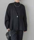 【ラジュール/Lajour】のノーカラーペプラムジャケット 人気、トレンドファッション・服の通販 founy(ファニー) ファッション Fashion レディースファッション Fashion for Women アウター Coat / Outerwear Collection レディースジャケット・軽アウター Jackets 2025年 2025 2025-2026秋冬・A/W Autumn/Winter 2025–26 AW25–26 ジャケット Jacket, Outerwear フォルム Silhouette, Form ペプラム Peplum, Flared Hem エレガント 上品 Elegant ビジネス 仕事 通勤 Business / Work / Commuting thumbnail ブラック|ID: prp329100004872198 ipo3291000000036332924