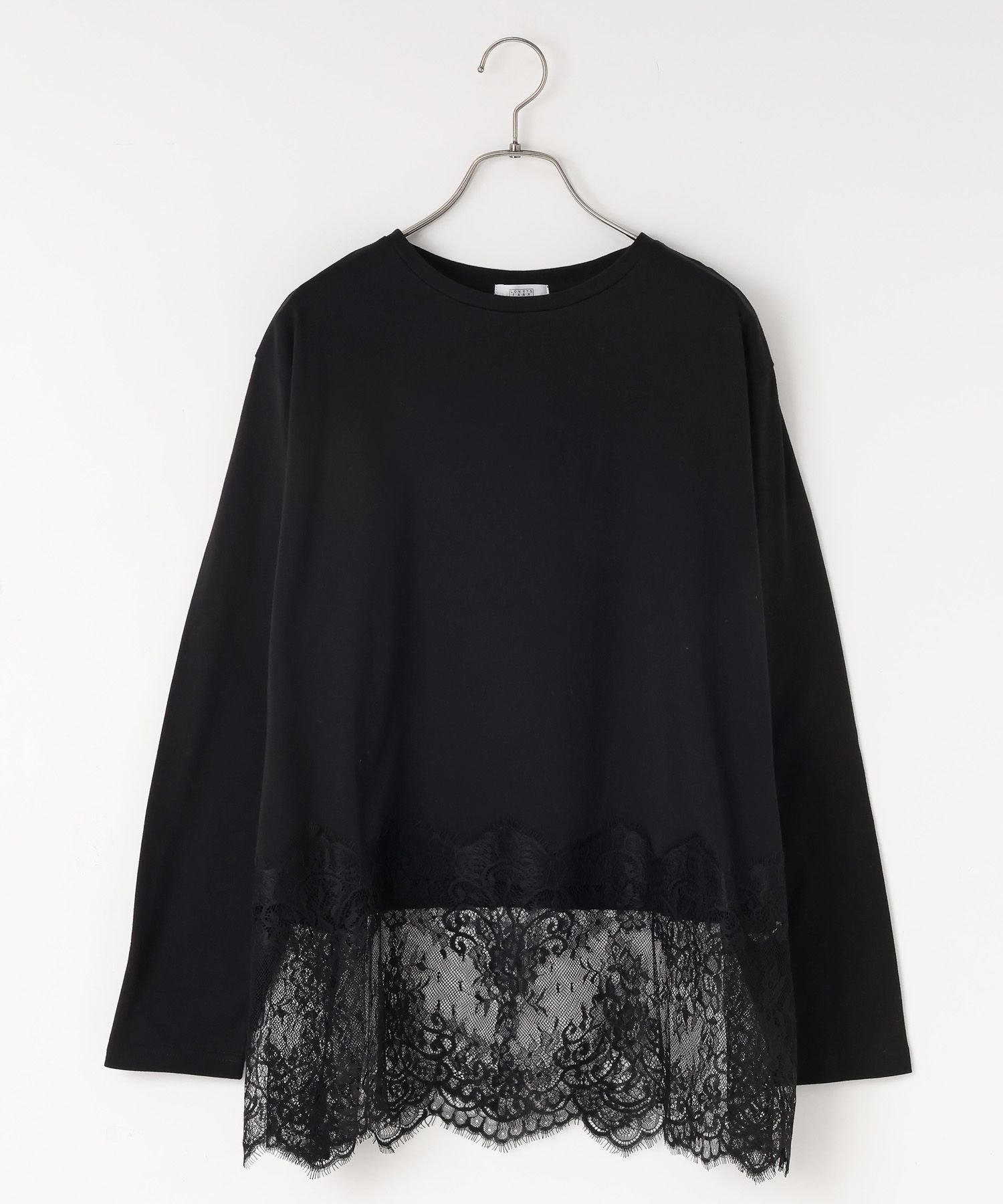 【ローリーズファーム/LOWRYS FARM】のレースレイヤードLS インテリア・キッズ・メンズ・レディースファッション・服の通販 founy(ファニー) 　ファッション　Fashion　レディースファッション　Fashion for Women　おすすめ　Recommended / Our Picks　シンプル　Simple, Minimal　ジャケット　Jacket, Outerwear　トレンド　Trend, Trending Now　ドッキング　Docking, Mixed Material　ボトム　Bottoms, Lower Wear　レース　Lace, Lace Fabric　羽織　Haori, Light Jacket　ブラック09|ID: prp329100004872201 ipo3291000000036332980