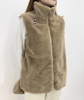 【スタジオピッコーネ/STUDIO PICONE】の【オンラインストア・店舗限定商品】フェイクファーベスト 人気、トレンドファッション・服の通販 founy(ファニー) ファッション Fashion レディースファッション Fashion for Women アウター Coat / Outerwear Collection トップス・カットソー Cut & Sew Tops ベスト&ジレ / 重ね着スタイル Vests & Gilets なめらか Smooth, Silky Texture フェイクファー Faux Fur, Imitation Fur ワンポイント One Point, Statement Accent 人気 Popular, Best Seller |ID:prp329100004872203